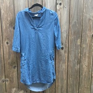 Relaxed Chambray Dress w/ Pockets